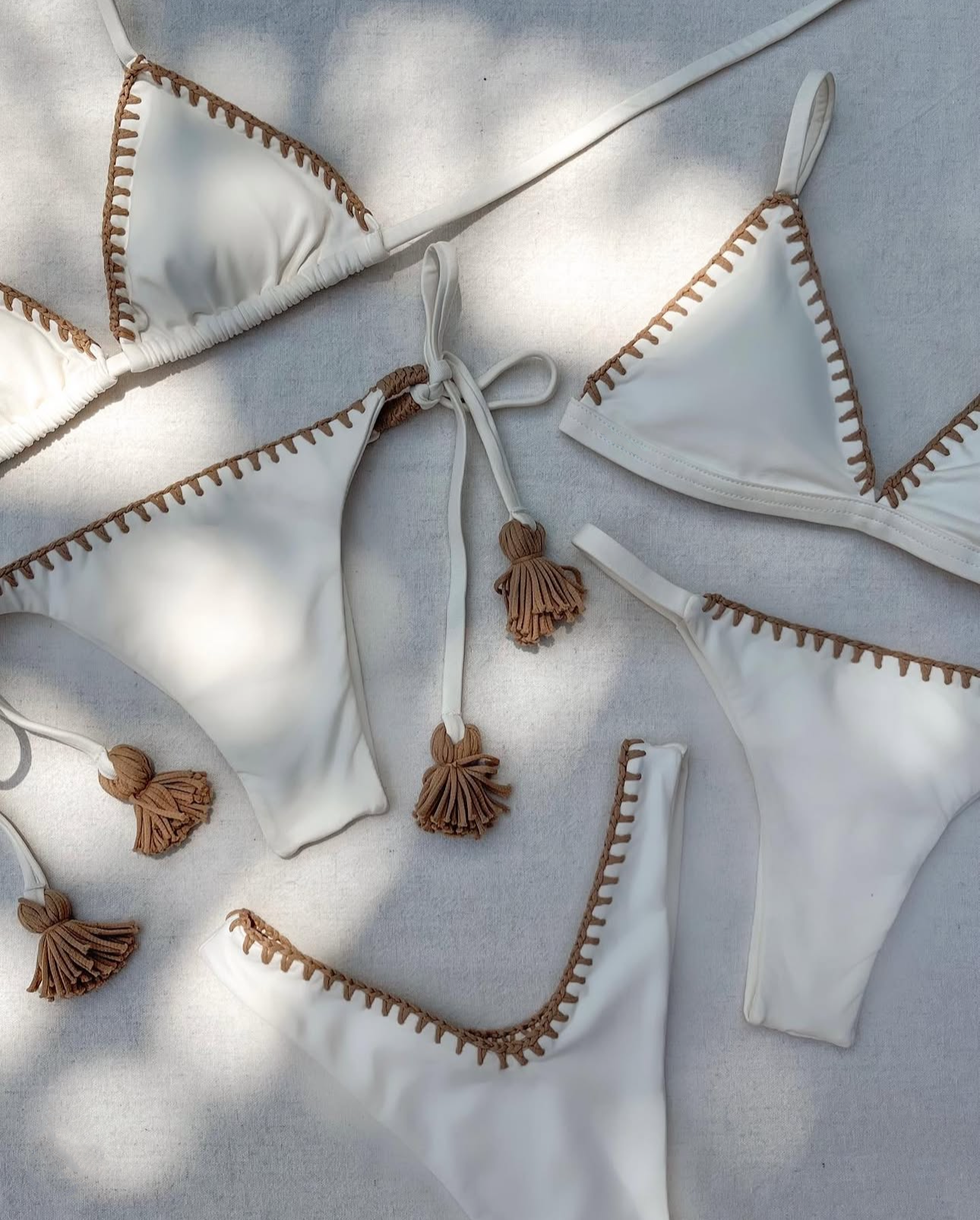 AMAZONIA COMPLETO - bikini 2 piezas con borde a mano