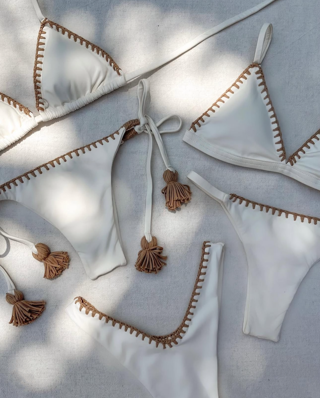 AMAZONIA - bikini 2 piezas con borde a mano