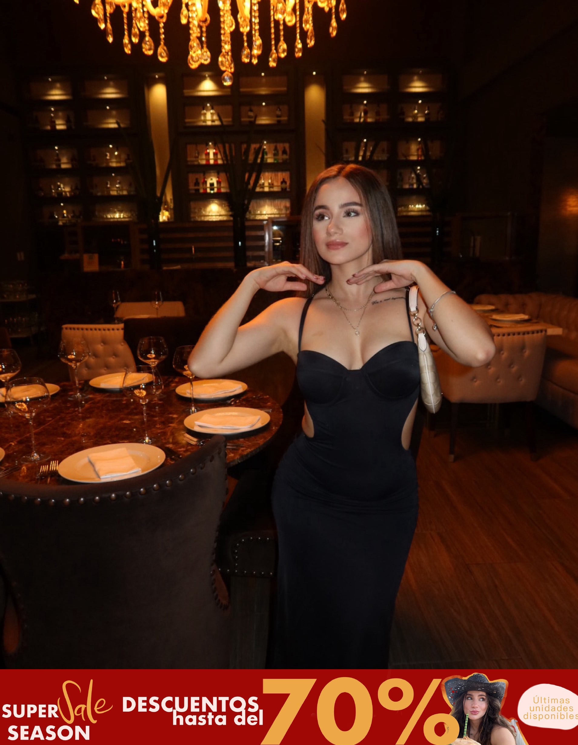 Vestido encopado con aberturas - ANY