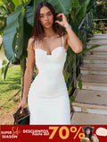 Vestido encopado con aberturas - ANY