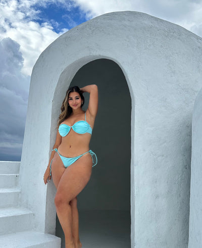 Bikini 2 piezas entorchado - EMILY AZUL