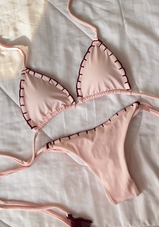 SAINT LOVE - bikini 2 piezas con borde tejido