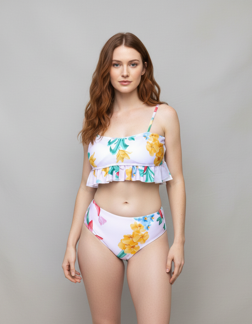 TROPICAL - bikini 2 piezas estampado con boleros