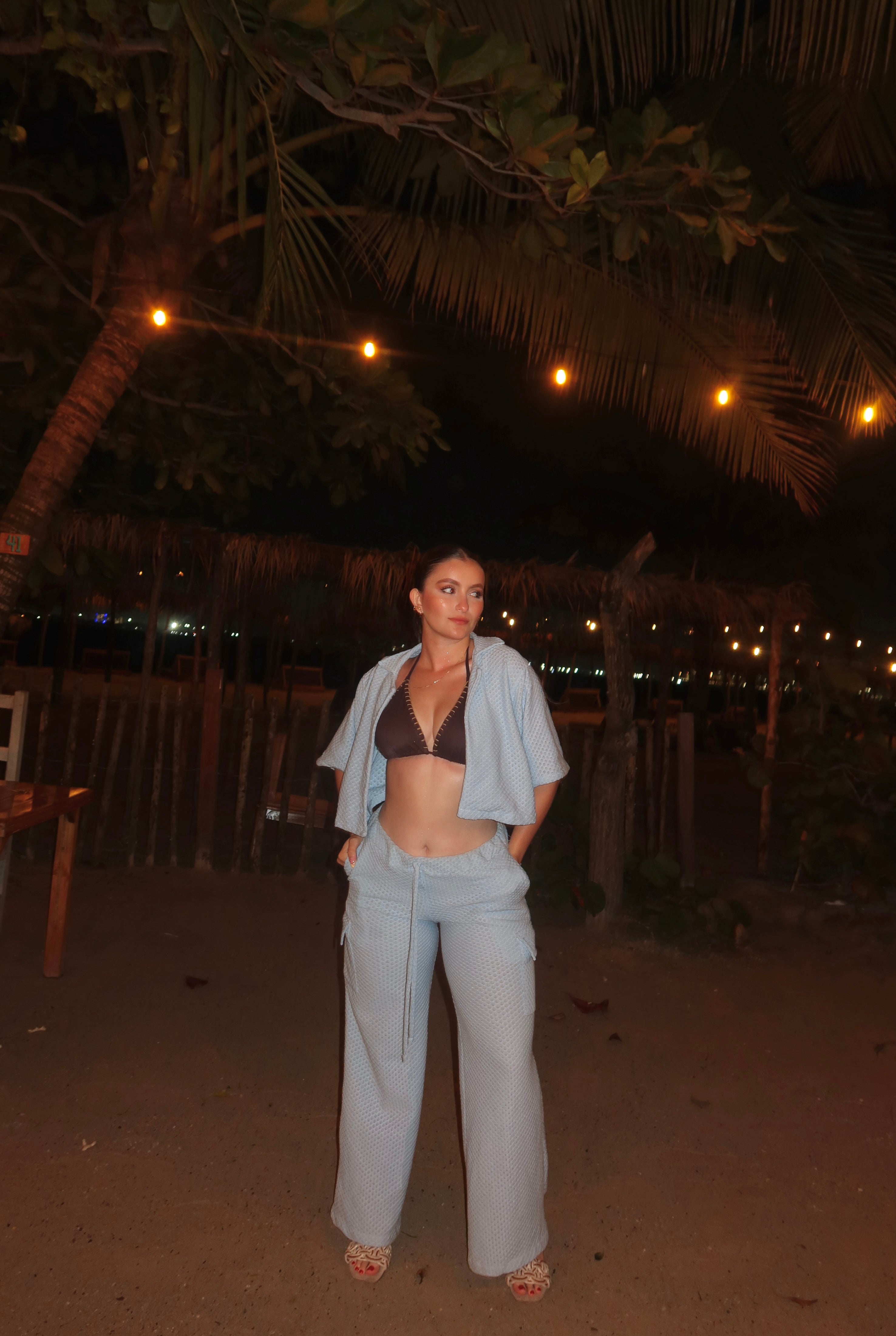 SET LIRIO - set chaleco y pant en malla