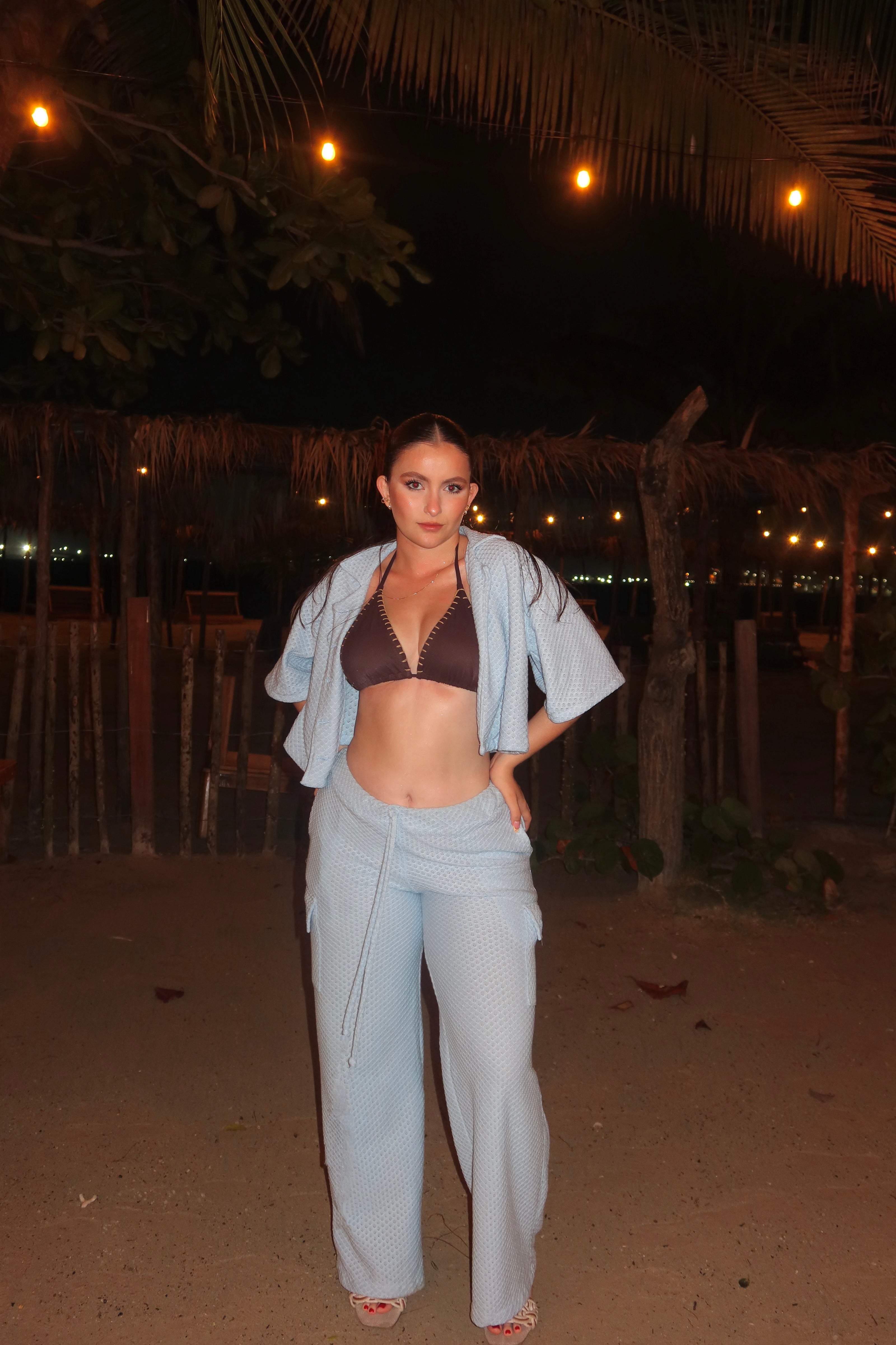 SET LIRIO - set chaleco y pant en malla